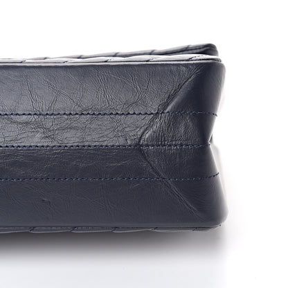 Chanel Aged Calfskin Chevron Quilted 2.55 Reissue 226 Flap Navy Blue 10 of 13