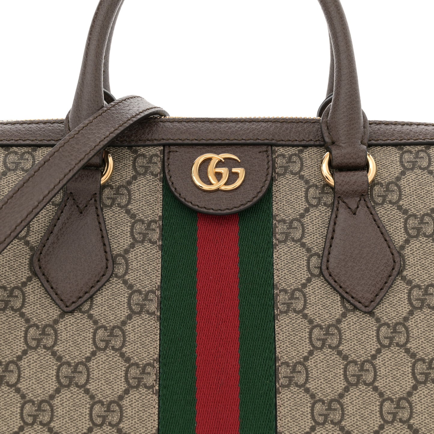 GG Supreme Monogram Web Medium Ophidia Boston Brown
