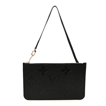 Louis Vuitton Empreinte Monogram Giant Neverfull MM Pochette Black 1 of 9