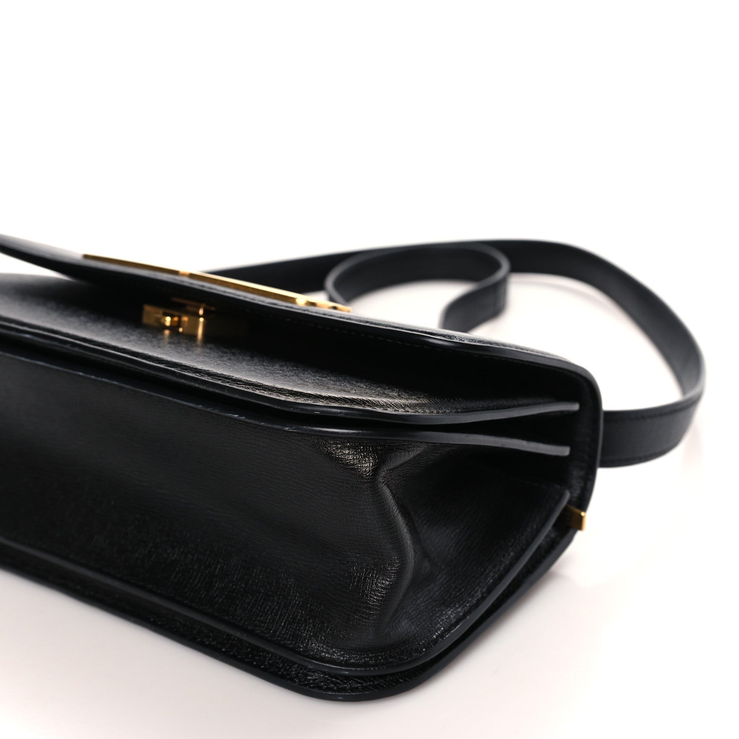 Balenciaga Calfskin Stripe Embossed Small Gossip Bag Black 9 of 9