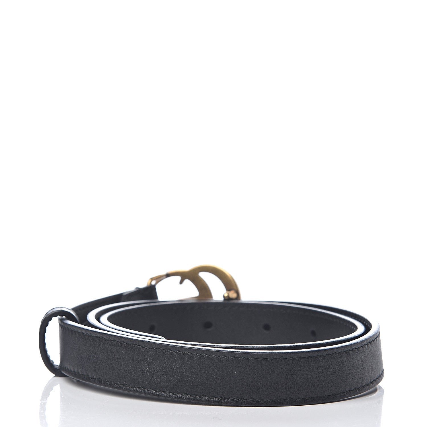 Gucci Calfskin Double G 20mm Belt 70 28 Black 2 of 5