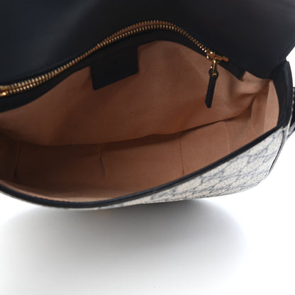 Gucci GG Supreme Monogram Small Messenger Shoulder Bag Beige Blue Navy 4 of 9