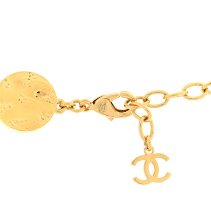 Chanel Metal Enamel Disc CC Choker Necklace Gold Black 4 of 4