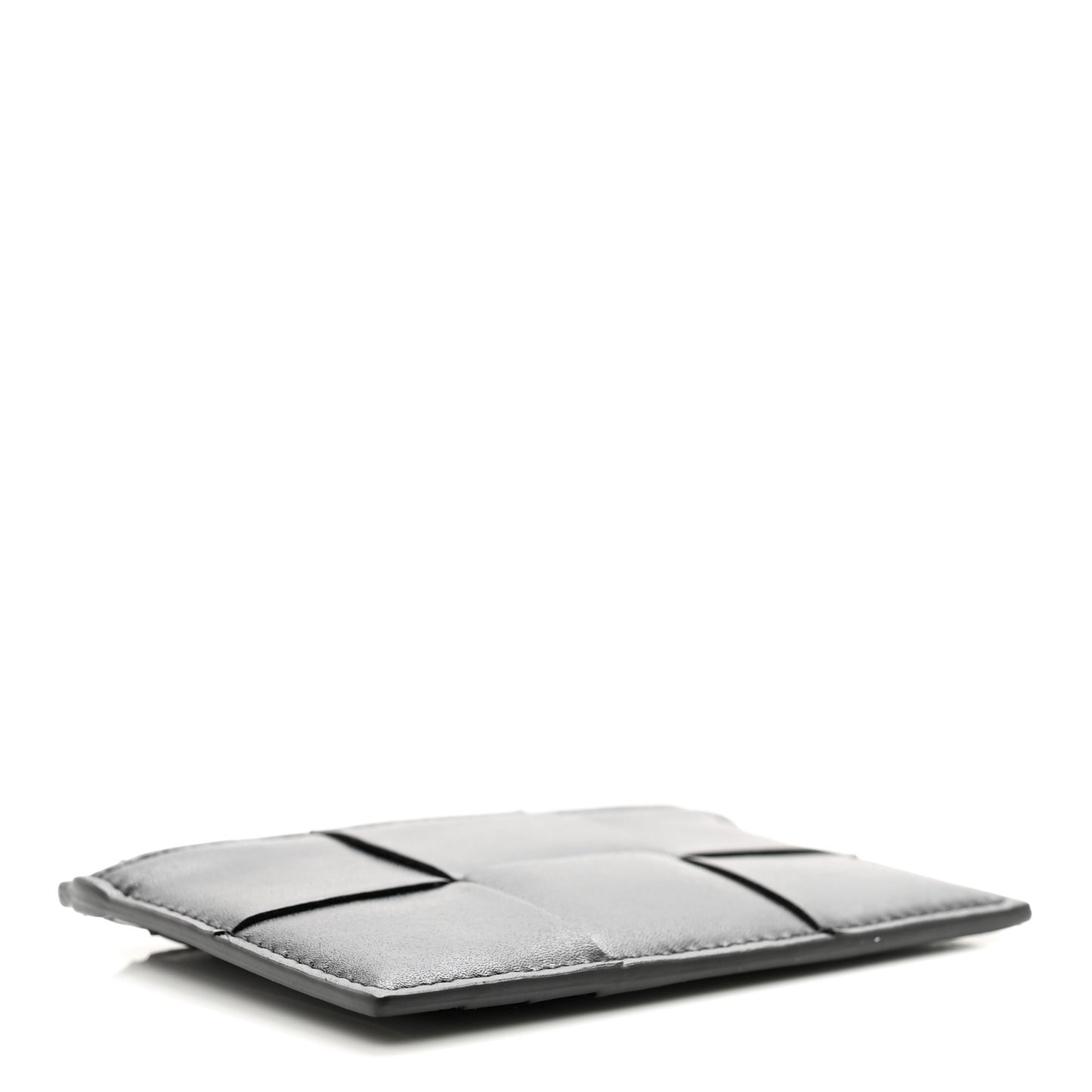 Nappa Maxi Intrecciato Zipped Card Case Black