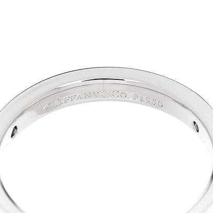 Tiffany Platinum Diamond Logo Band Ring 52 6 4 of 4