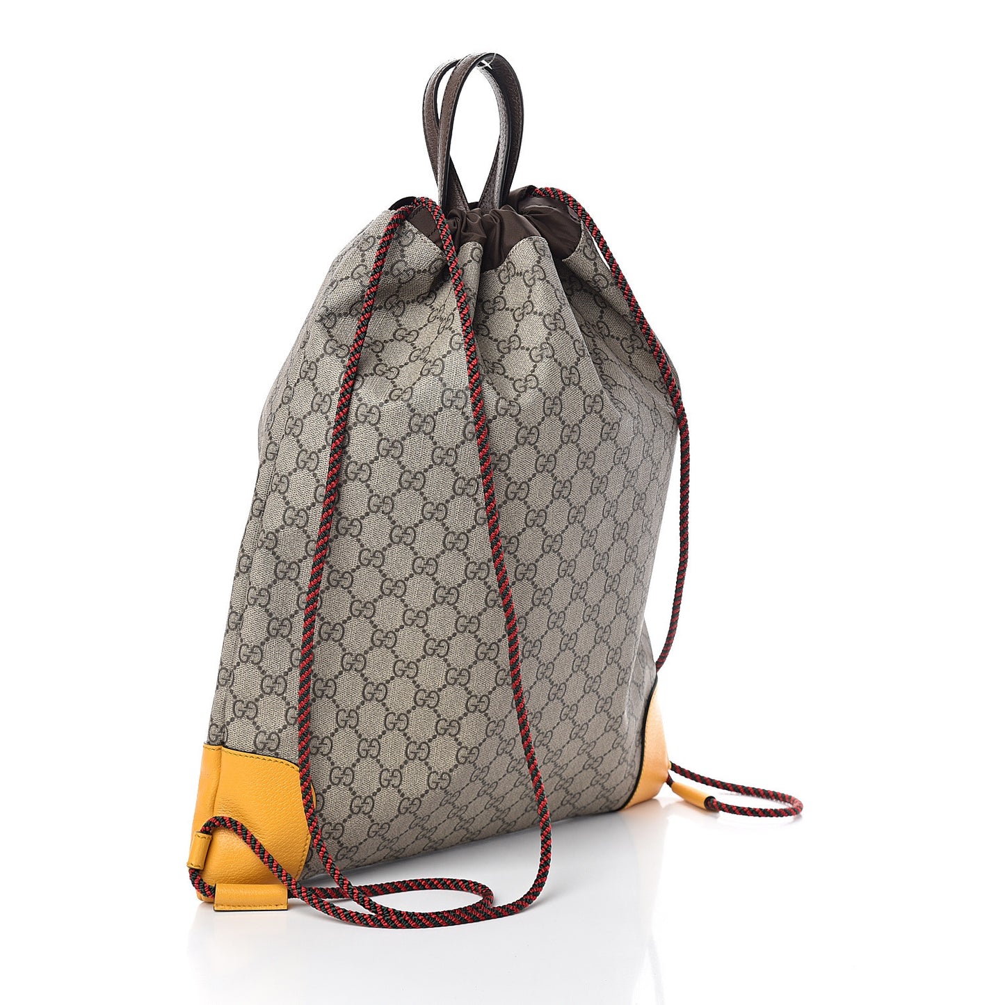 GG Supreme Monogram Neo Vintage Drawstring Backpack Beige New Acero Crop