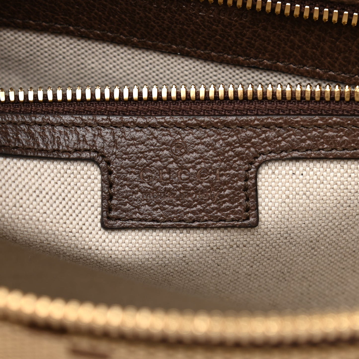 Monogram Jumbo GG Textured Dollar Calfskin Web Wristlet Messenger Bag Camel Ebony New Acero