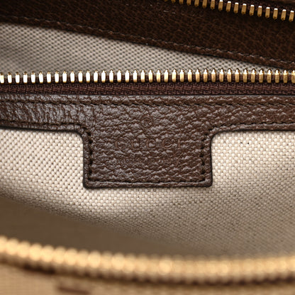 Gucci Monogram Jumbo GG Textured Dollar Calfskin Web Wristlet Messenger Bag Camel Ebony New Acero 6 of 11