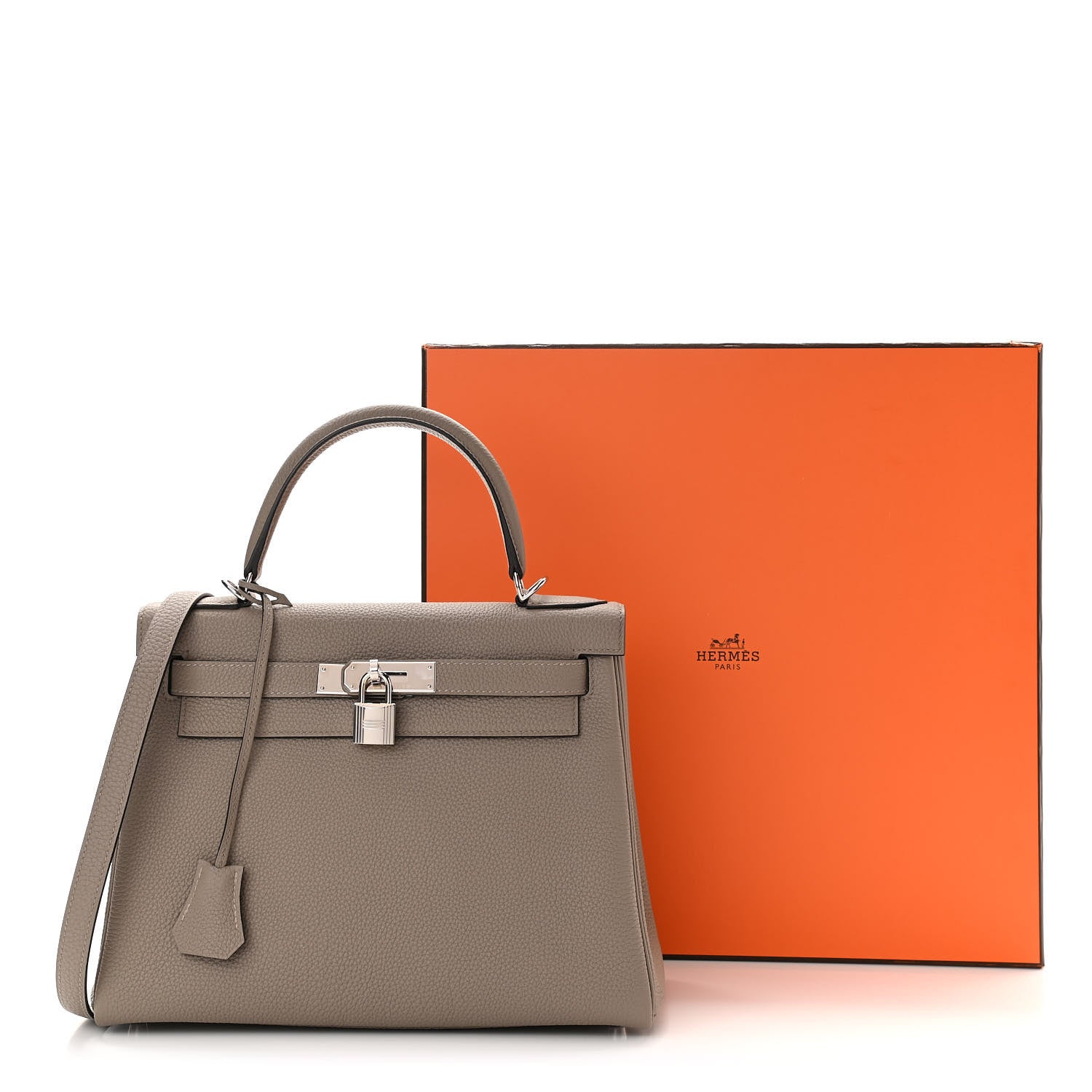 Hermes Togo Kelly Retourne 28 Gris Asphalte 37 of 37