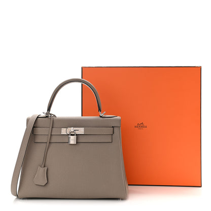 Hermes Togo Kelly Retourne 28 Gris Asphalte 37 of 37