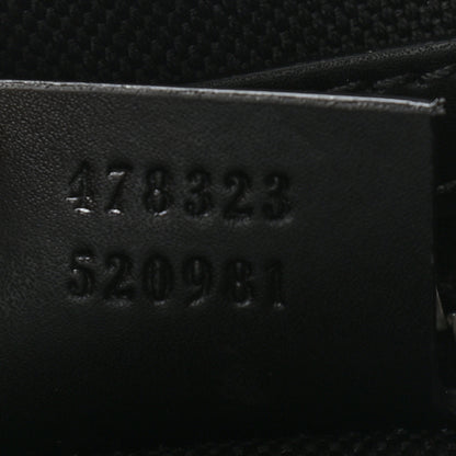 Gucci Soft GG Supreme Monogram Appia Calfskin Web Large Carry On Duffle Bag Black Grey 9 of 9