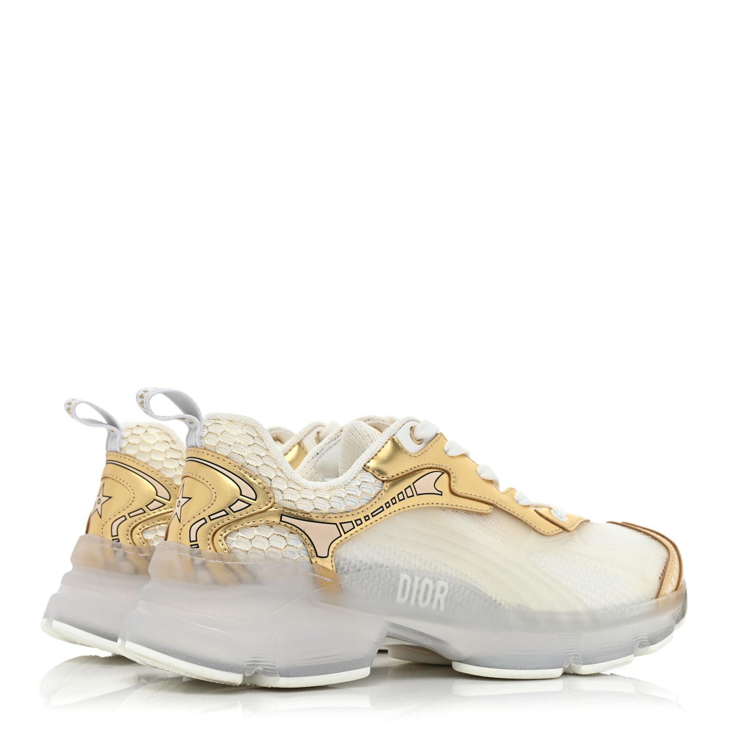 Matte Technical Fabric Mesh Dior Vibe Sneakers 38 White Gold