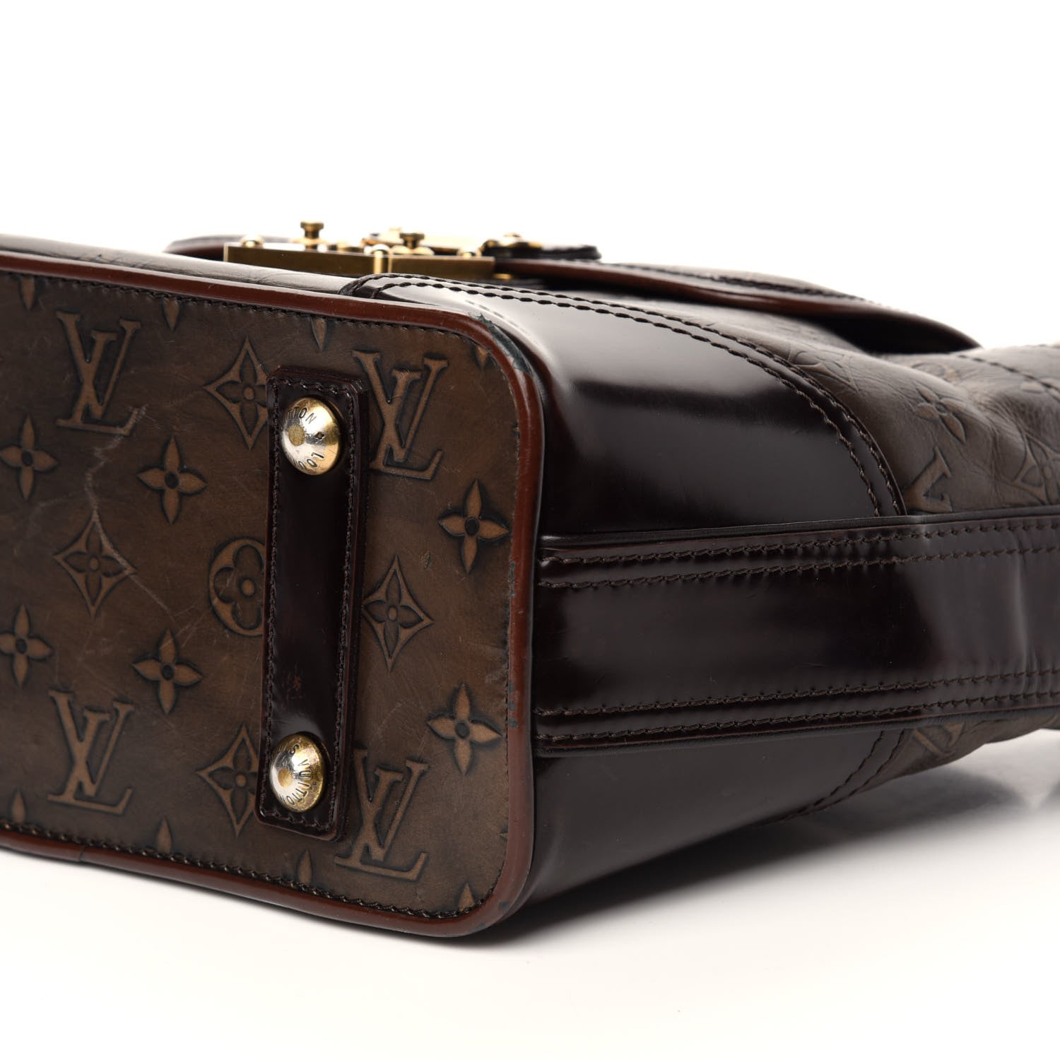 Louis Vuitton Monogram Embossed Sergent PM Bronze 7 of 15