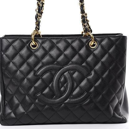 Chanel Caviar Quilted Grand Shopping Tote GST Black 7 of 13