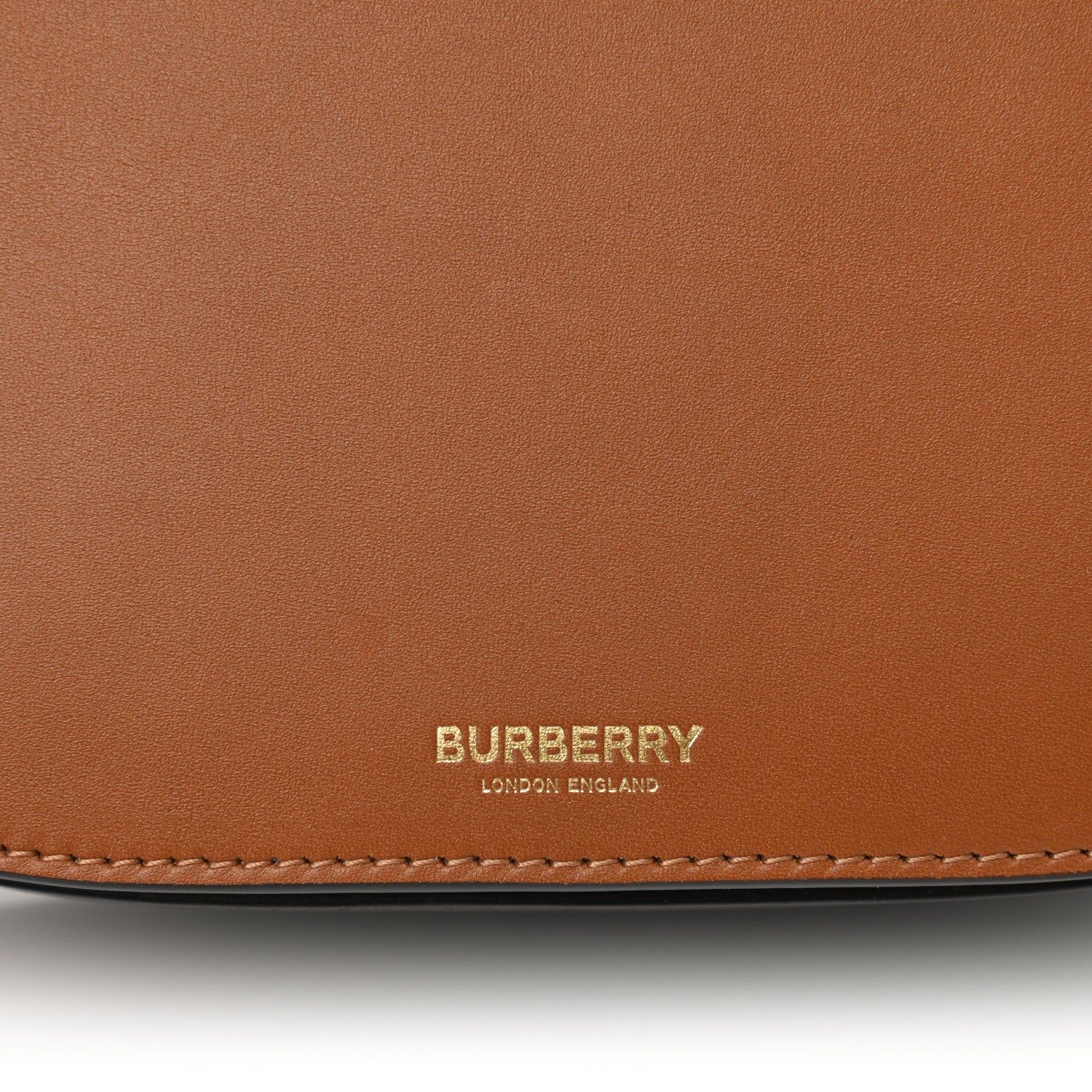 Burberry Calfskin Small Two-Tone Olympia Shoulder Bag Warm Tan 8 of 10