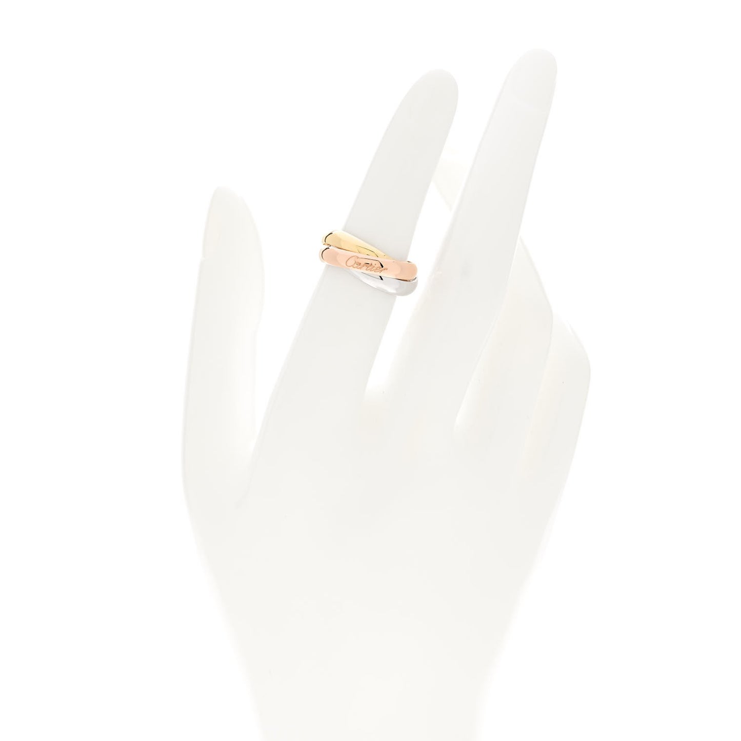18K Pink Yellow White Gold Classic Trinity Ring 50 5.25