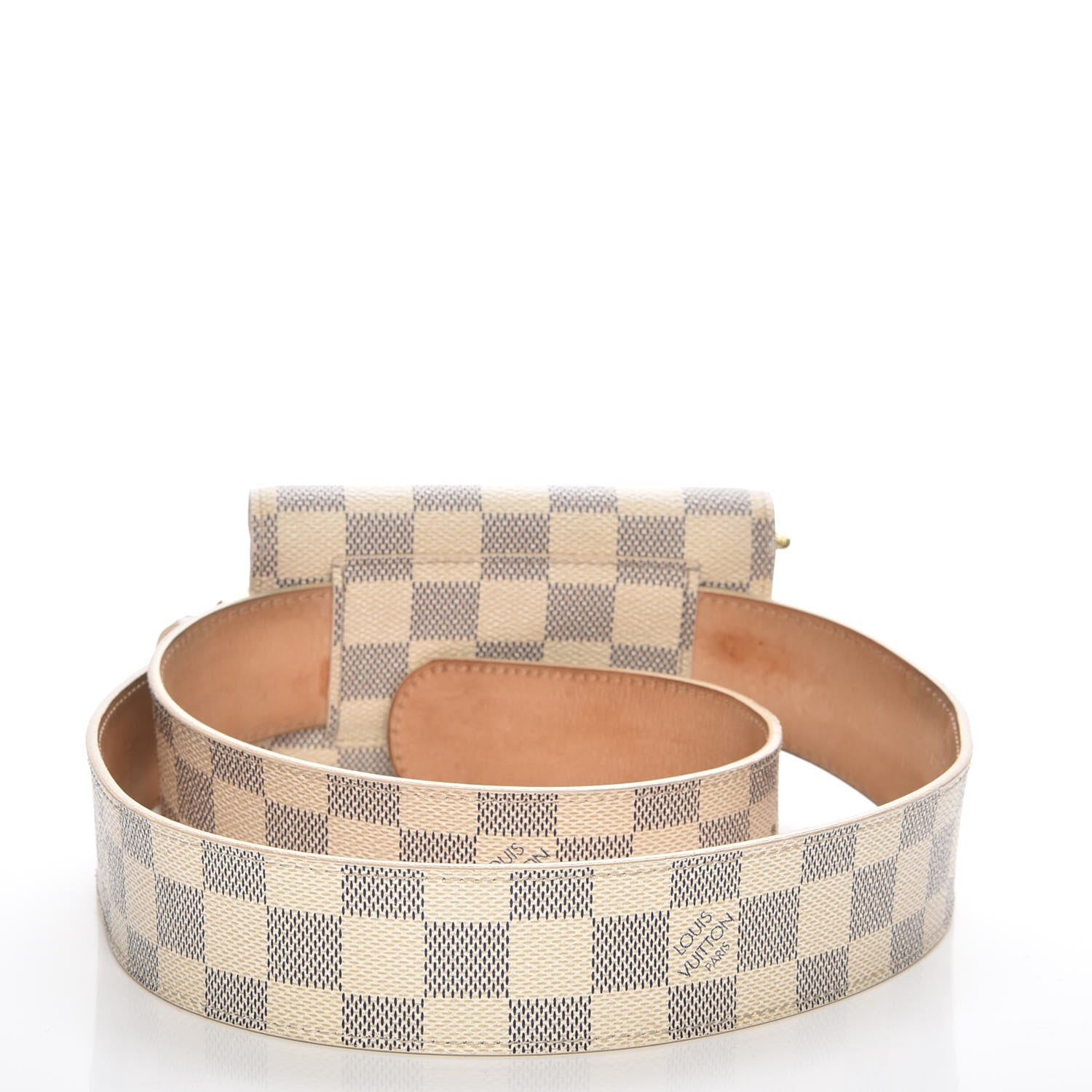 Louis Vuitton Damier Azur Pochette Solo Belt 90 36 4 of 10