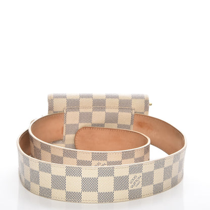 Louis Vuitton Damier Azur Pochette Solo Belt 90 36 4 of 10