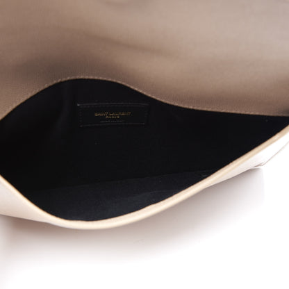 Saint Laurent Grain De Poudre Uptown Pouch Dark Latte 4 of 10