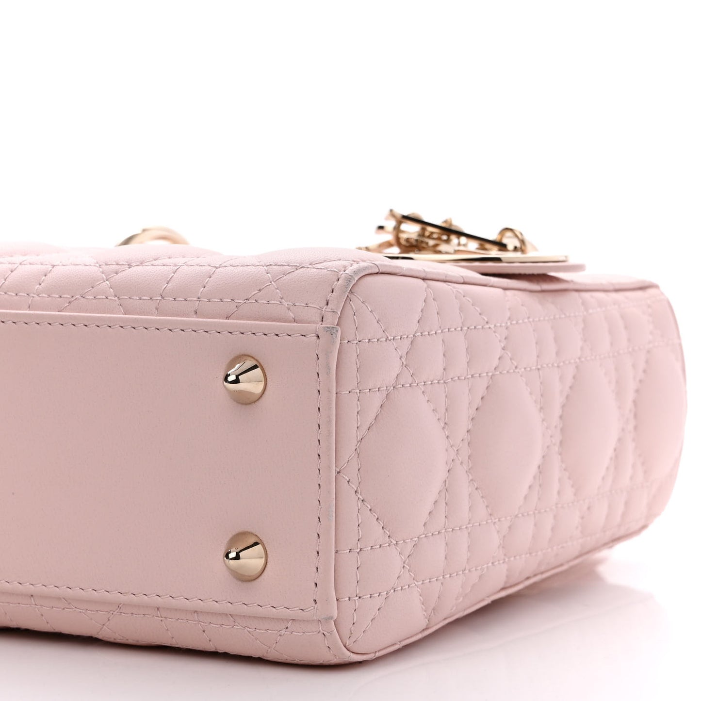 Lambskin Cannage Small My ABCDior Lady Dior Powder Pink