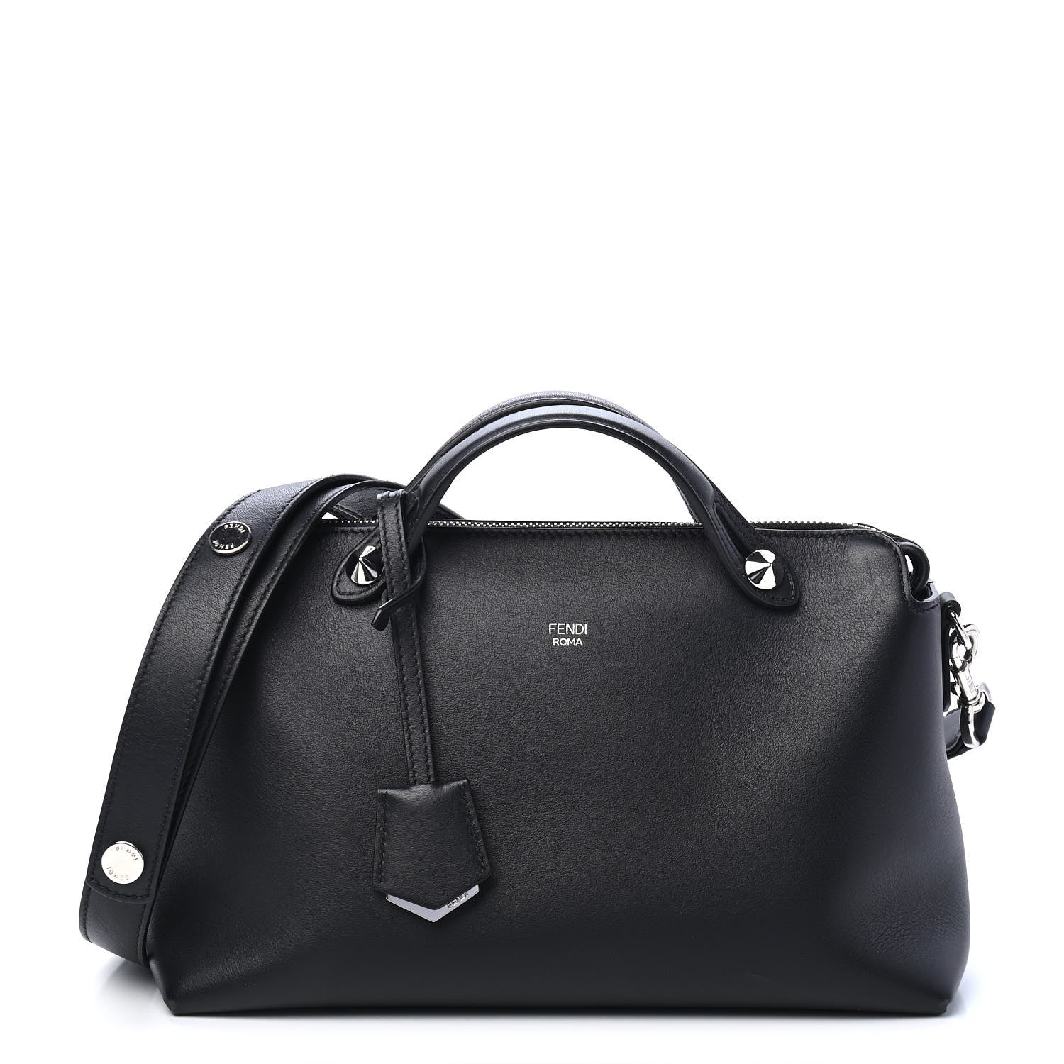 Fendi Vitello Dolce Medium By The Way Boston Bag Black 1 of 9