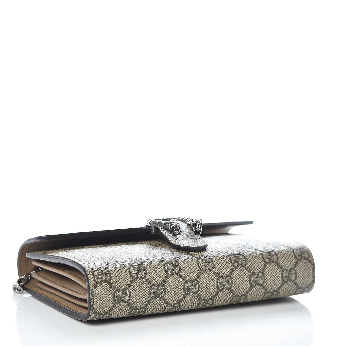 GG Supreme Monogram Mini Dionysus Chain Wallet Beige Taupe
