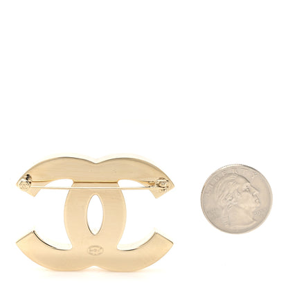 Chanel Enamel CC Brooch Black White Gold 2 of 4
