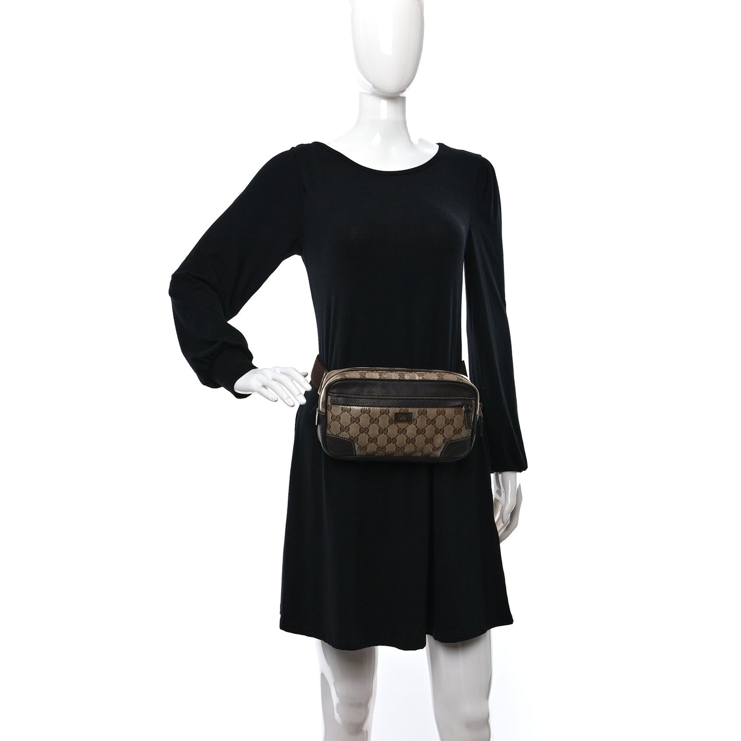 Crystal Monogram Belt Bag Brown