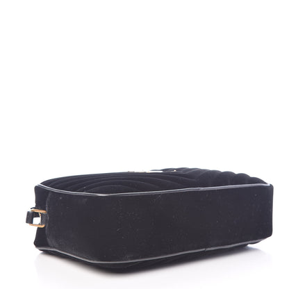 Saint Laurent Velvet Matelasse Monogram Lou Camera Bag Black 4 of 10