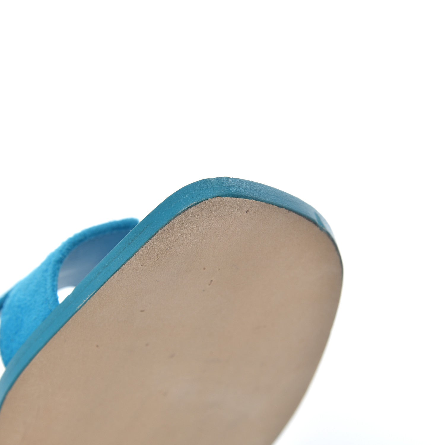 Hermes Suede Goatskin Oran Sandals 36 Bleu Thalassa 10 of 14