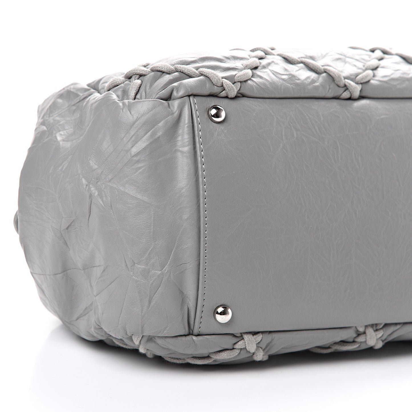 Calfskin Ultra Stitch Bowler Grey