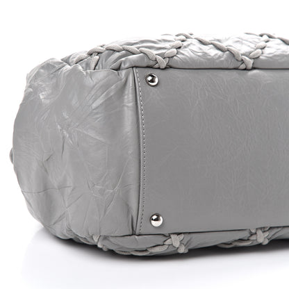 Chanel Calfskin Ultra Stitch Bowler Grey 9 of 10