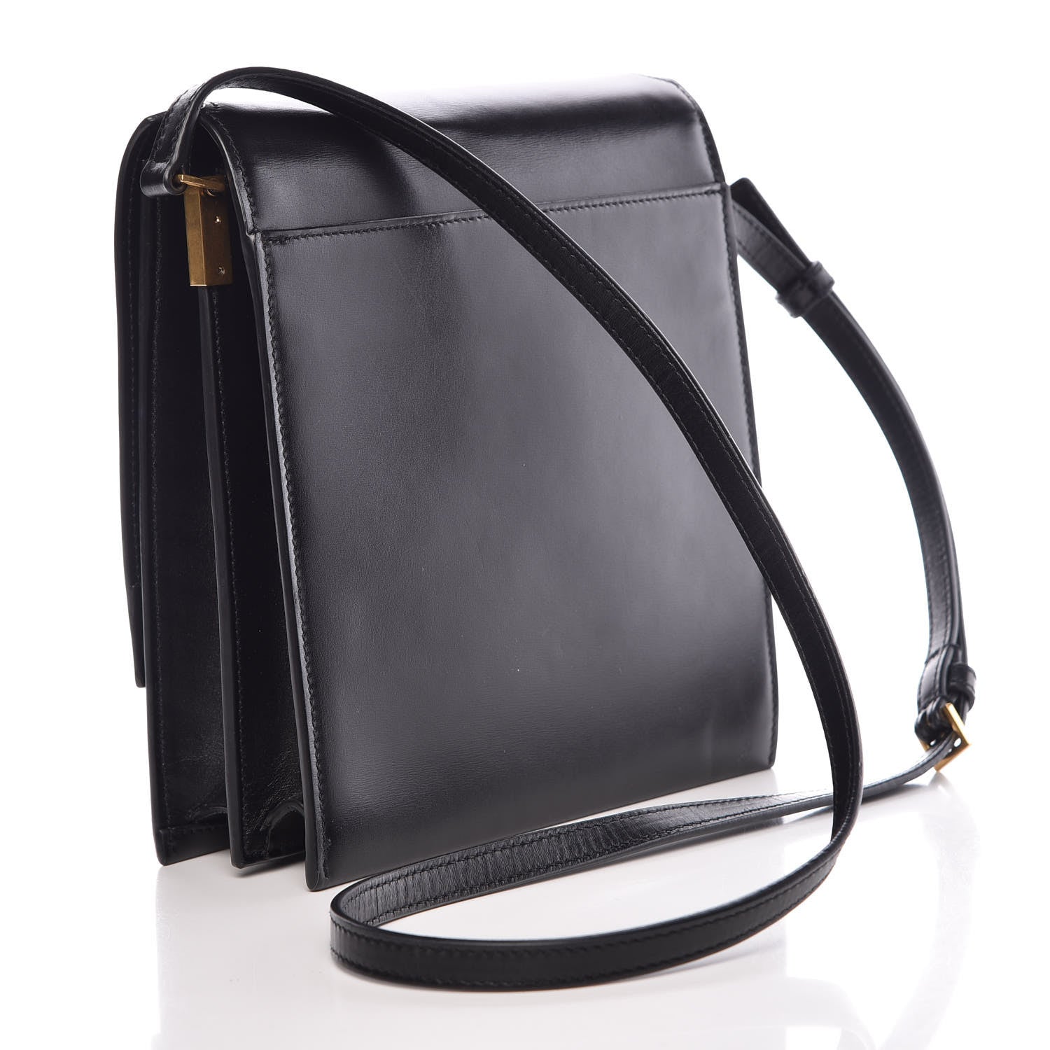 Saint Laurent Calfskin Sao Shoulder Bag Black 3 of 11