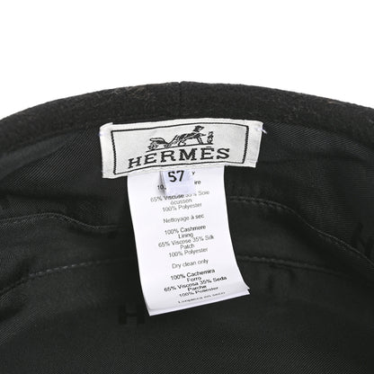 Hermes Cashmere Saint Honore Drap Beret 57 Black 8 of 8
