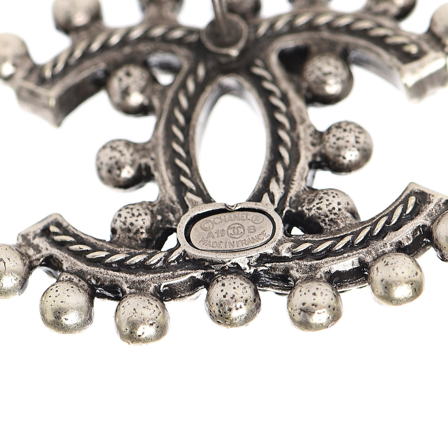 Crystal CC Earrings Silver