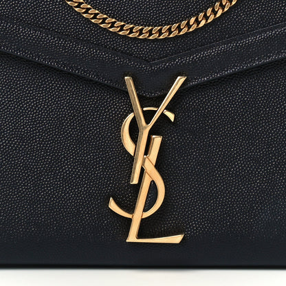 Saint Laurent Grain De Poudre Monogram Cassandra Chain Wallet Black 8 of 10