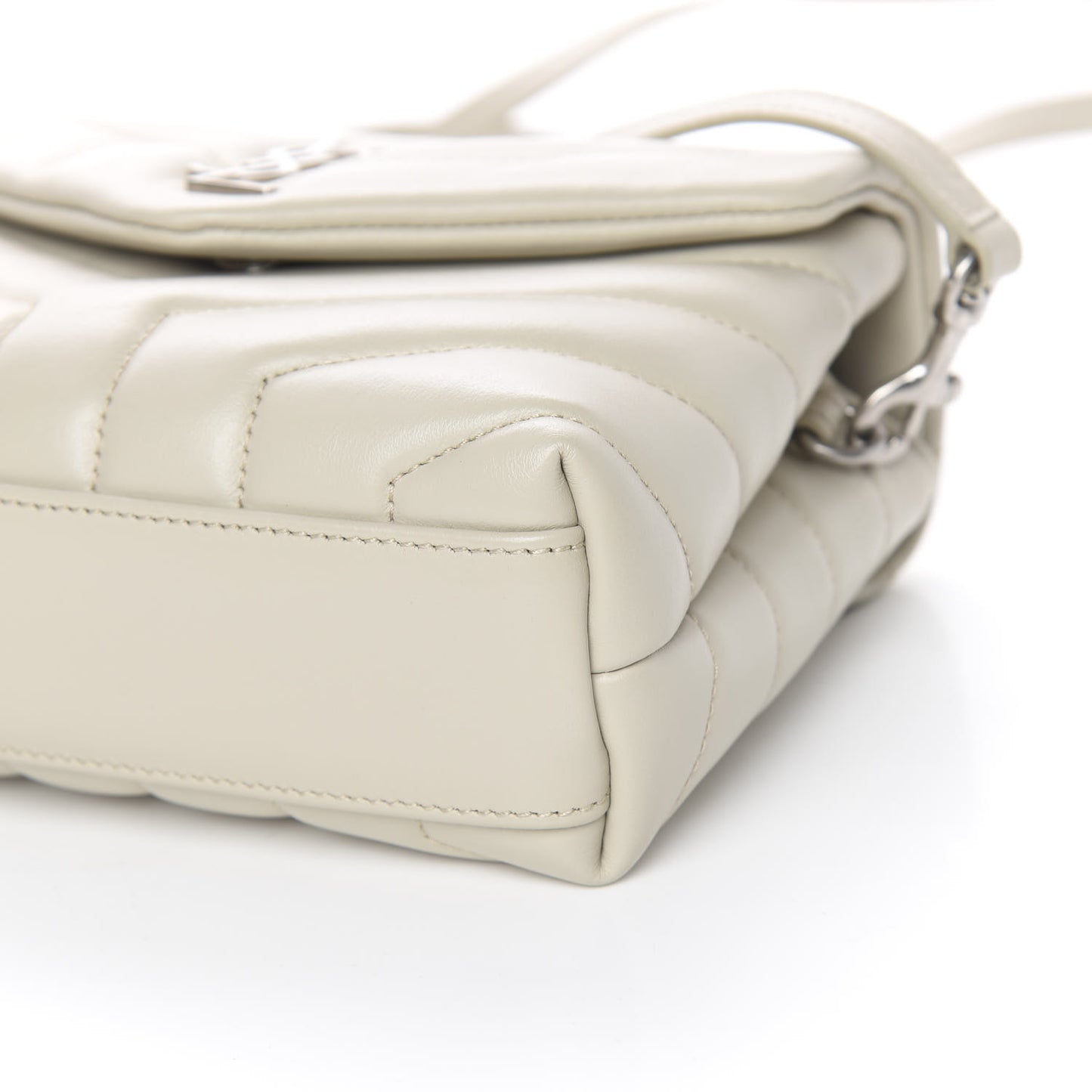 Calfskin Y Quilted Monogram Toy Loulou Crossbody Bag Ivory