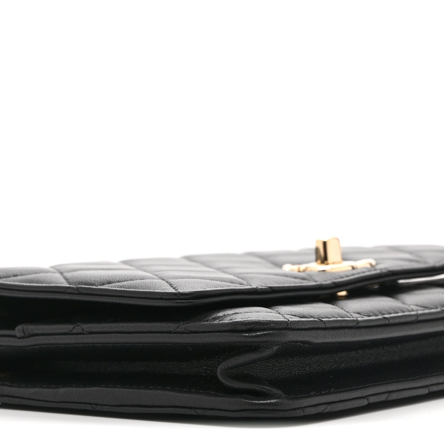 Chanel Lambskin Quilted Trendy CC Wallet On Chain WOC Black 10 of 11