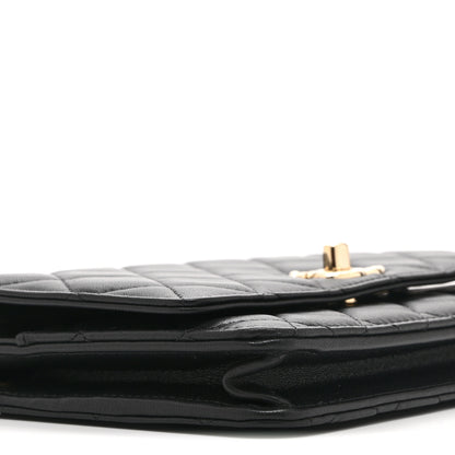 Chanel Lambskin Quilted Trendy CC Wallet On Chain WOC Black 10 of 11