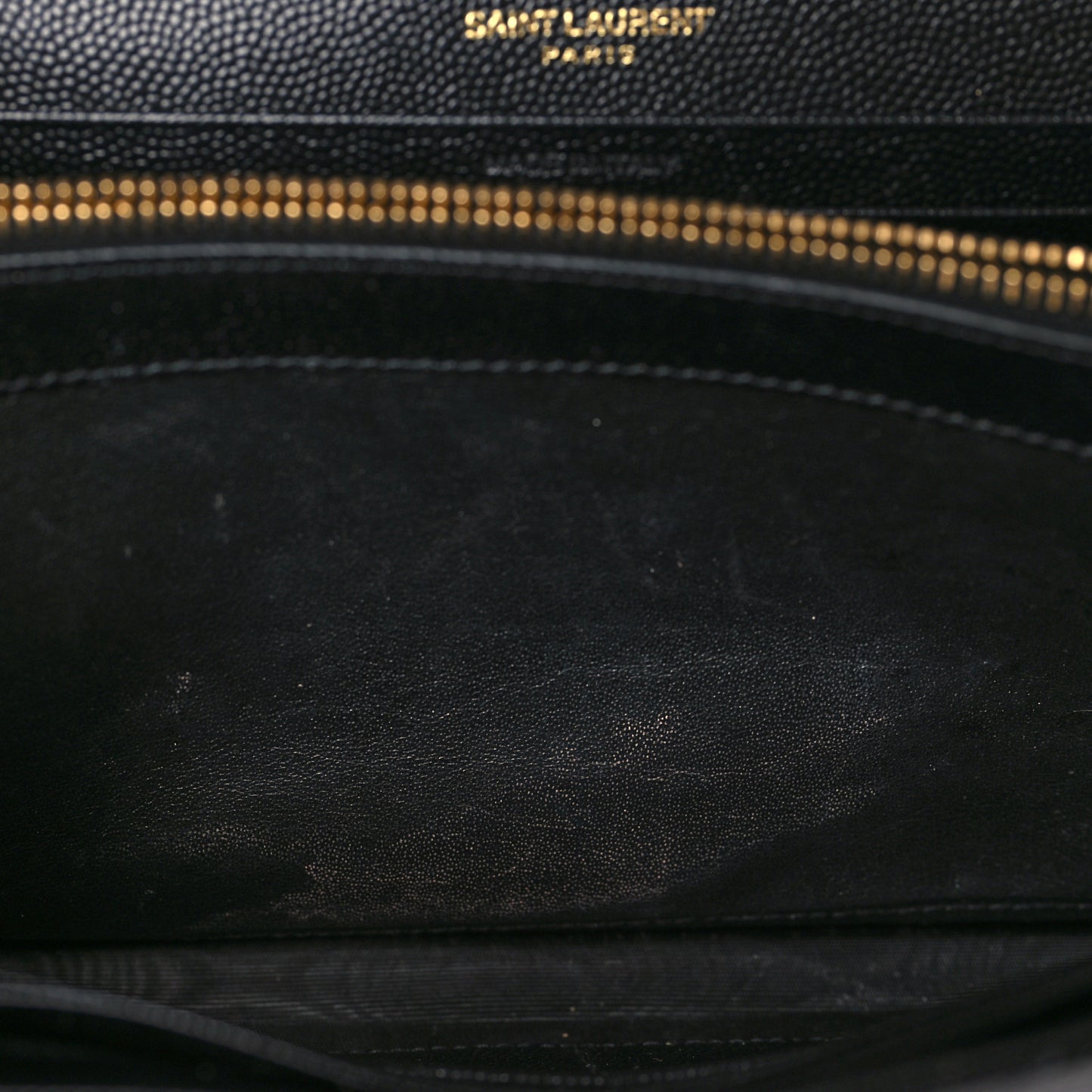 Grain De Poudre Matelasse Chevron Monogram Chain Wallet Black