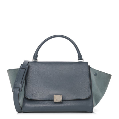Celine Drummed Calfskin Suede Medium Trapeze Orage 1 of 18