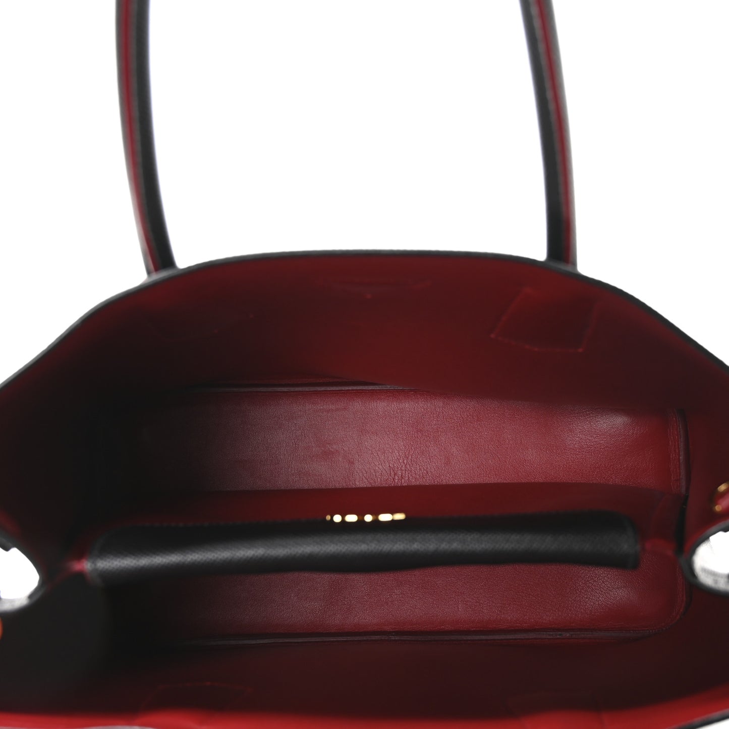 Saffiano Cuir Medium Double Bag Black Fuoco