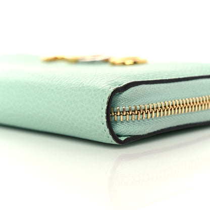 Gucci Posillipo Grain Calfskin Zumi Zip Around Wallet Water Green 8 of 8