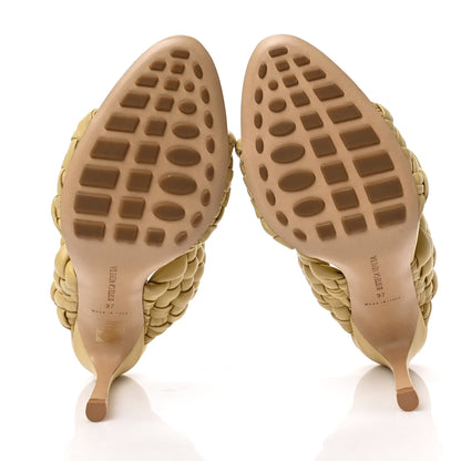 Bottega Veneta Nappa Twisted Padded Intrecciato Curve Slide Sandals 37 Tapioca 10 of 16