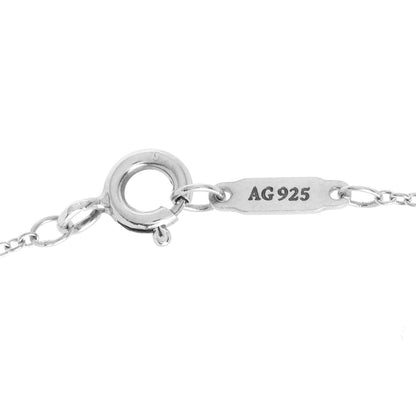 Tiffany Sterling Silver Diamond 1837 Circle Lock Necklace 5 of 6