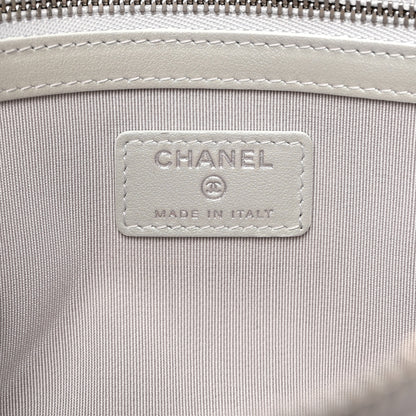 Chanel Iridescent Crumpled Calfskin CC Ripples Medium Cosmetic Case White 6 of 7