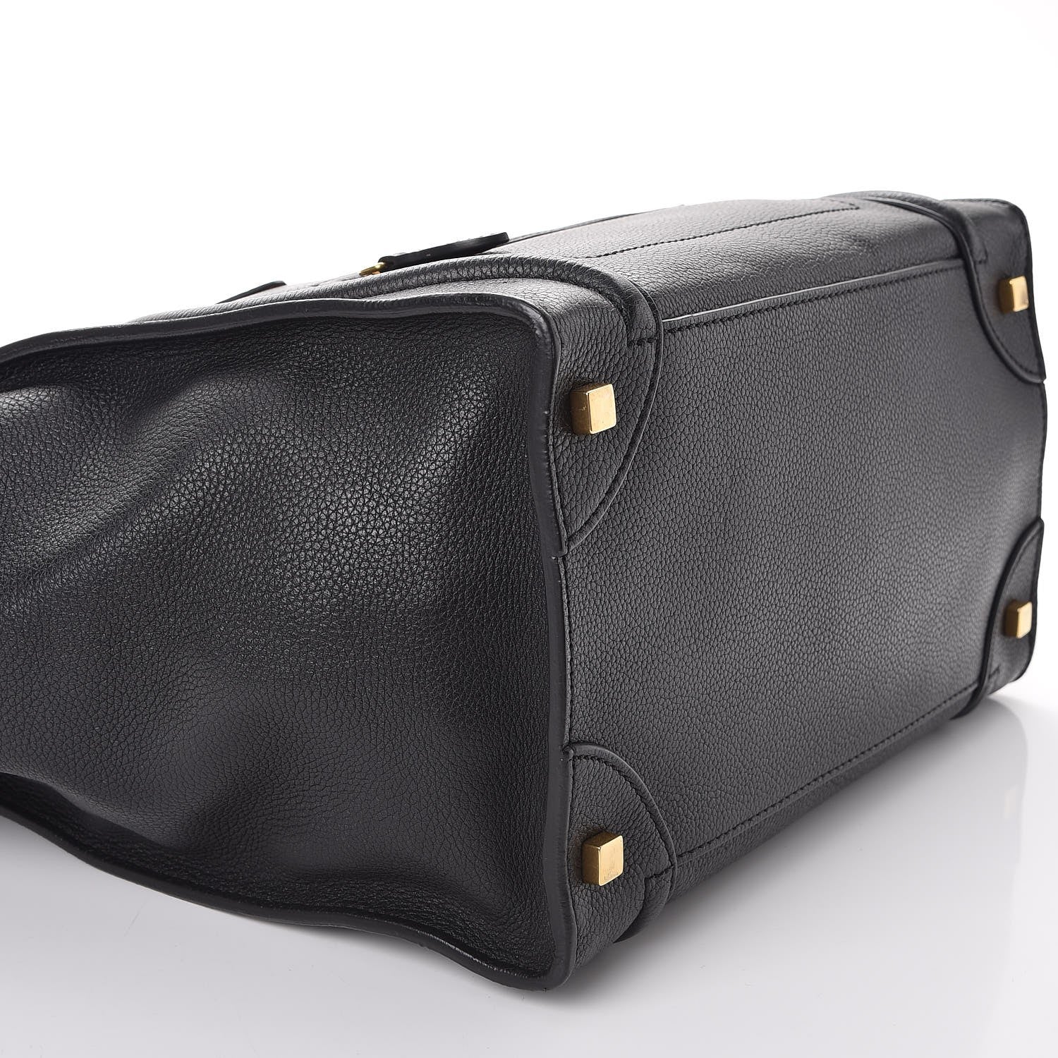 Celine Drummed Calfskin Mini Luggage Black 10 of 11