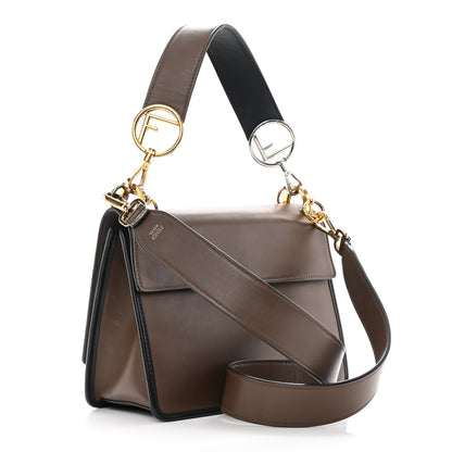 Fendi Vitello Century F is Fendi Bi-Color FF 1974 Embossed Kan I Shoulder Bag Maya Black 3 of 20
