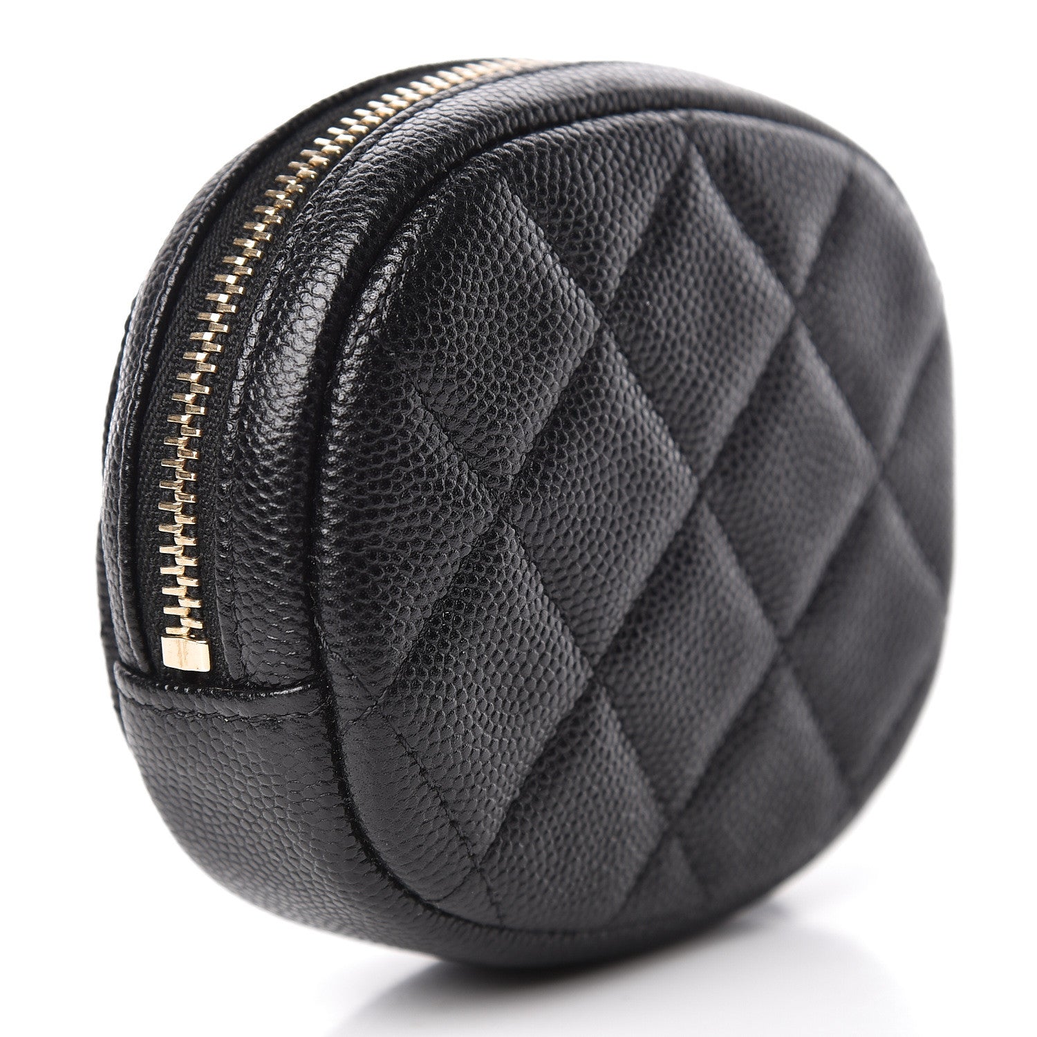 Chanel Caviar Quilted Zip Around Classic Coin Purse Black 3 of 7