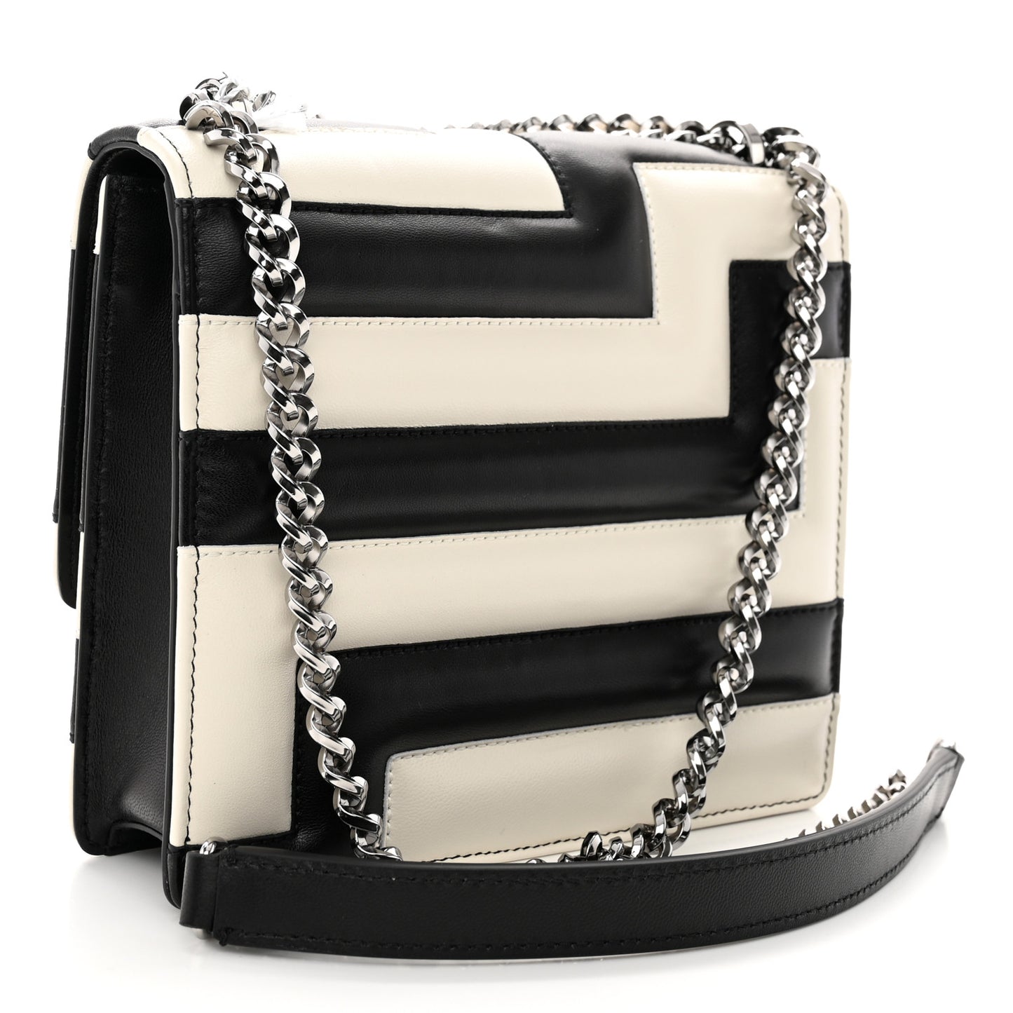 Nappa Quilted Avenue Quad Shoulder Bag White Black